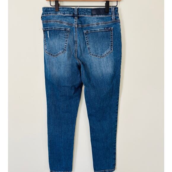Seven7 Ankle Skinny Jeans, Size 6, Jeweled Distressed - Picture 4 of 10